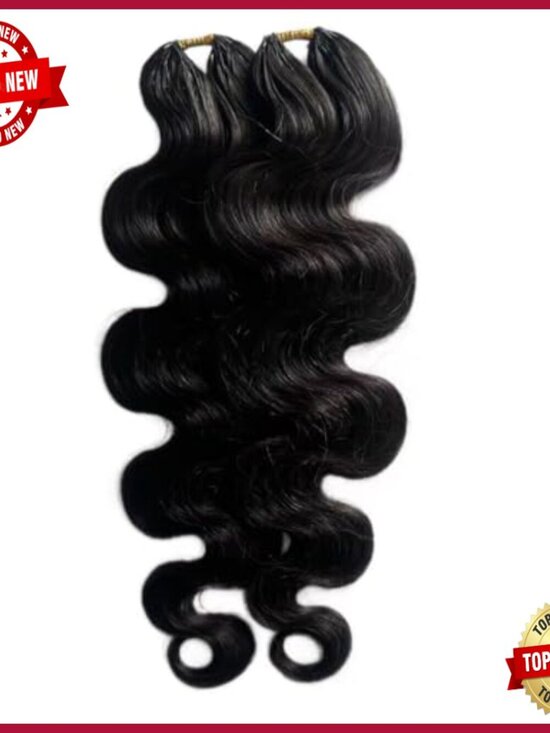 18 Inch Human Hair Body Wave Crochet Extensions 120g Knotless Pre-Separated main image 5